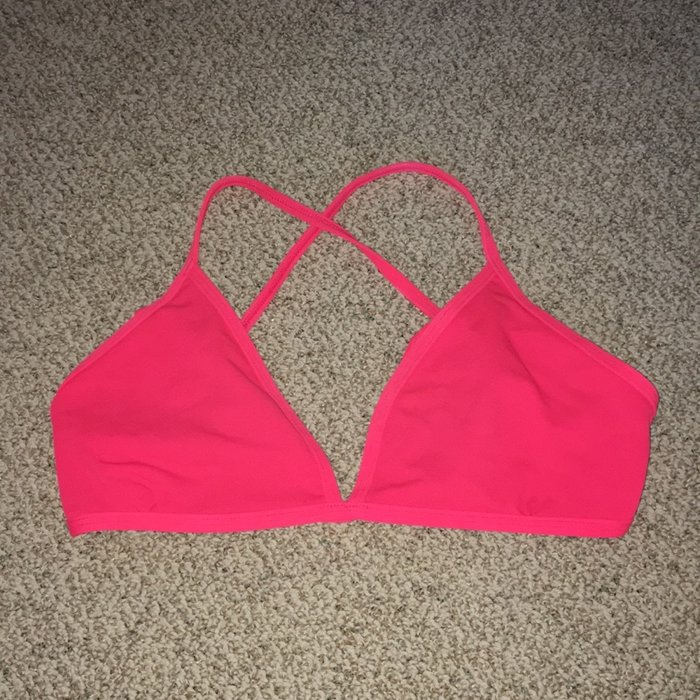 Jolyn Triangle Bikini Top in Strawberry